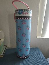 Mary Engelbreit Tall Wine Novelty Gift Holder Blue with Cherries picture