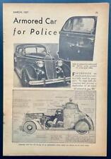 “Armored Car for Police” Studebaker President 1937 pictorial & AAC-1937 picture