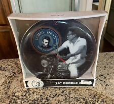 James Dean 50th Anniversary 14” Wall Clock~Bubble Face  Metal Frame~2004~Rare picture