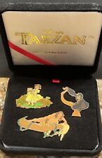 Rare Older Disney Store DS Tarzan Jane Terk Gorilla 3 Pin Box Set 2199 picture