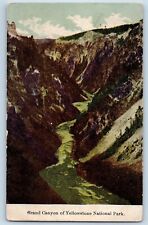 Yellowstone National Park Montana MT Postcard Grand Canyon c1912 Vintage Anituqe picture