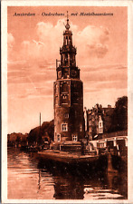 Netherlands Amsterdam Oudeschans met Montelbaanstoren Vintage Postcard B157 picture