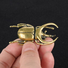 Antique brass unicorn beetle insect ornaments uang trick props decorative crafts picture