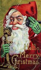 c.1910 Santa on Telephone Christmas Postcard Color Lithograph #95 picture