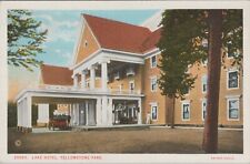 Lake Hotel Yellowstone National Park Wyoming auto people WB c1920s E691 picture