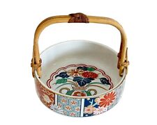 Japanese AMARI Reproduction Bowl with Bamboo Handle by Arita Fine China Floral picture