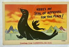 Canistota South Dakota. Seal Of Approval ￼Funny Vintage Postcard picture