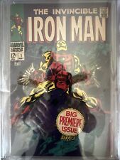 ⭐️NICE⭐️1968 Marvel The Invincible Iron Man #1 Silver Age First Issue CGC 6.0 picture