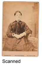 Antique Photograph Victorian Woman Cabinet Card by Applegate Philadelphia PA picture