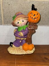Vintage 1980s Halloween Ceramic Scarecrow Pumpkins For Sale Figure Fall Decor picture