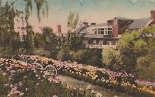 Vintage Postcard Luray Virginia Mimslyn Hotel Gardens Handcolored picture