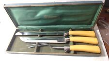 Vintage English England Peeredge Sheffield Carving Set Knife Fork +Box EXCELLENT picture