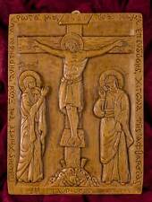 Crucifixion of Jesus Aromatic Beeswax Icon Christian Orthodox Catholic Gift picture