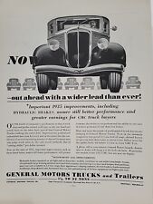 1935 General Motors Trucks and Trailers Fortune Magazine Print Advertising GMC picture