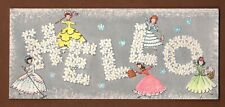 Vintage Hello Greeting Card Unused Congratulations Mid-Century 1950s 60s Daisies picture