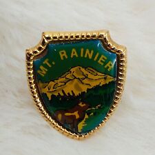 Vtg Mt Rainier National Park Washington Souvenir Crest Style Lapel Pin picture