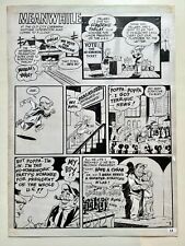 Will Eisner original comic art The Spirit August 15, 1948 p 3 Jr.  Pres Election picture