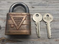 Vintage Yale Hudson Motor Car Company Padlock with 2 Original Numbered Keys picture