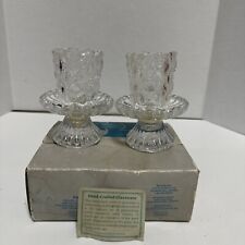 Partylite P9246 Pair of Quilted Crystal Votive Candle Holders RETIRED picture