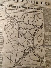 Civil War Newspapers- MONOCACY 1ST NEWS, THE REBEL RAID,  SHERMAN NEAR ATLANTA picture