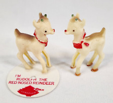 Vintage Celluloid Rudolph the Red Nosed Reindeer Lot Record Topper Bradford RLM picture