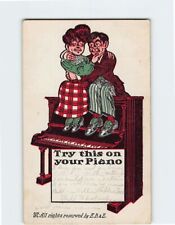 Postcard Try this on your Piano with Lovers Piano Comic Art Print picture