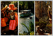 c1980s Adventureland Disneyland Multi-View Jungle Safari Vintage Postcard picture