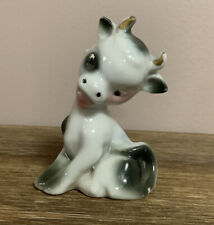 Vintage Porcelain Miniature Cow/Bull Figurine picture