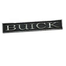 Buick Emblem Logo Truck Car? Parts 6 1/4” Silver Black Label plate Vtg Metal picture