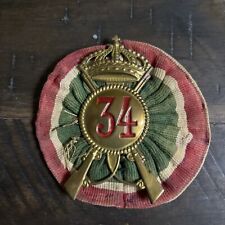 WWII ITALY ITALIAN 34th Regiment ARTILLERY /infantry CAP BADGE  Royal Army picture