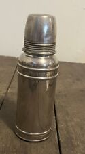 ANTIQUE THERMOS AMERICAN THERMOS Bottle Company GLASS LINED Cork SILVER FINISH picture