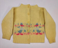 Walt Disney Marinette Vintage 40s Yellow Donald Duck Character Baby Sweater Rare picture