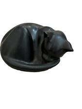 Capella of Dartington sleeping cat figurine Black 3.5