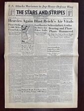 February 24 1944 THE STARS AND STRIPES WW2 Newspaper Plane Heavies Blast Reich picture
