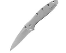 Kershaw Leek 2nd Framelock Folding Knife 3 14C28N Sandvik Blade Stainless Handle picture
