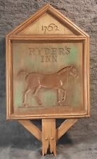 Antique Burwood Wall Plaque Ryder’s Inn 1762 Nice Piece 14