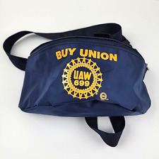 Vintage UAW Buy Union Fanny Pack United Auto Workers 699 Blue picture