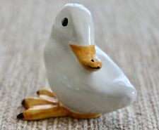 French White Duck Figurine Signed Faiencerie d'art Malicorne - Vintage? picture