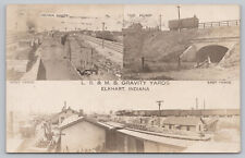 RPPC Elkhart IN Indiana - L.S. & M.S. Gravity Yards - Real Photo Postcard  1911 picture