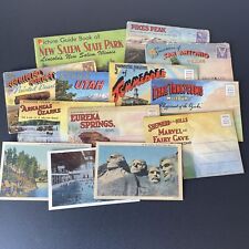 Lot Vintage Postcards & Fold Out Souvenir Post Card Books USA National Parks picture