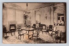 Paris France, Madison Hotel Reading Room, Antique, Vintage Souvenir Postcard picture