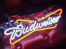 Budweiser Bud Beer Bar Pub Club Lamp Real Glass Tube NEON Sign Light 13