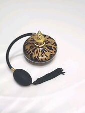 Murano Style Art Glass Perfume Bottle Leopard Print with Atomizer picture