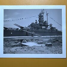1967 USS Alabama Battleship Mobile, AL ORIGINAL Vintage Photo Snapshot picture