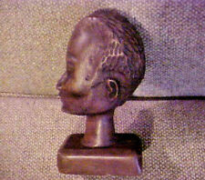 Vintage Carved Wooden Bust Male Figure - 5 1/2