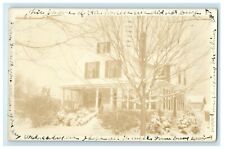 1937 White Lodge Street View Milford Massachusetts MA RPPC Photo Postcard picture