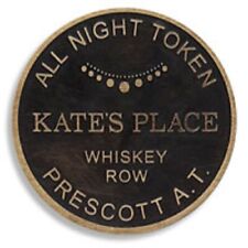 4 Brothel Tokens--Kate's Place, Silver Dollar, Squirrel Tooth Alice, Gem Saloon picture