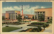 Dallas TX 1937 Pan American Expo Food & Agriculture Linen Postcard picture