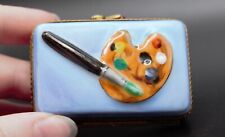 Limoges Peint Main Box Artist Palette with Brush picture