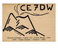 Ham Radio Vintage QSL Card    CE7DW   1970   CHILE picture